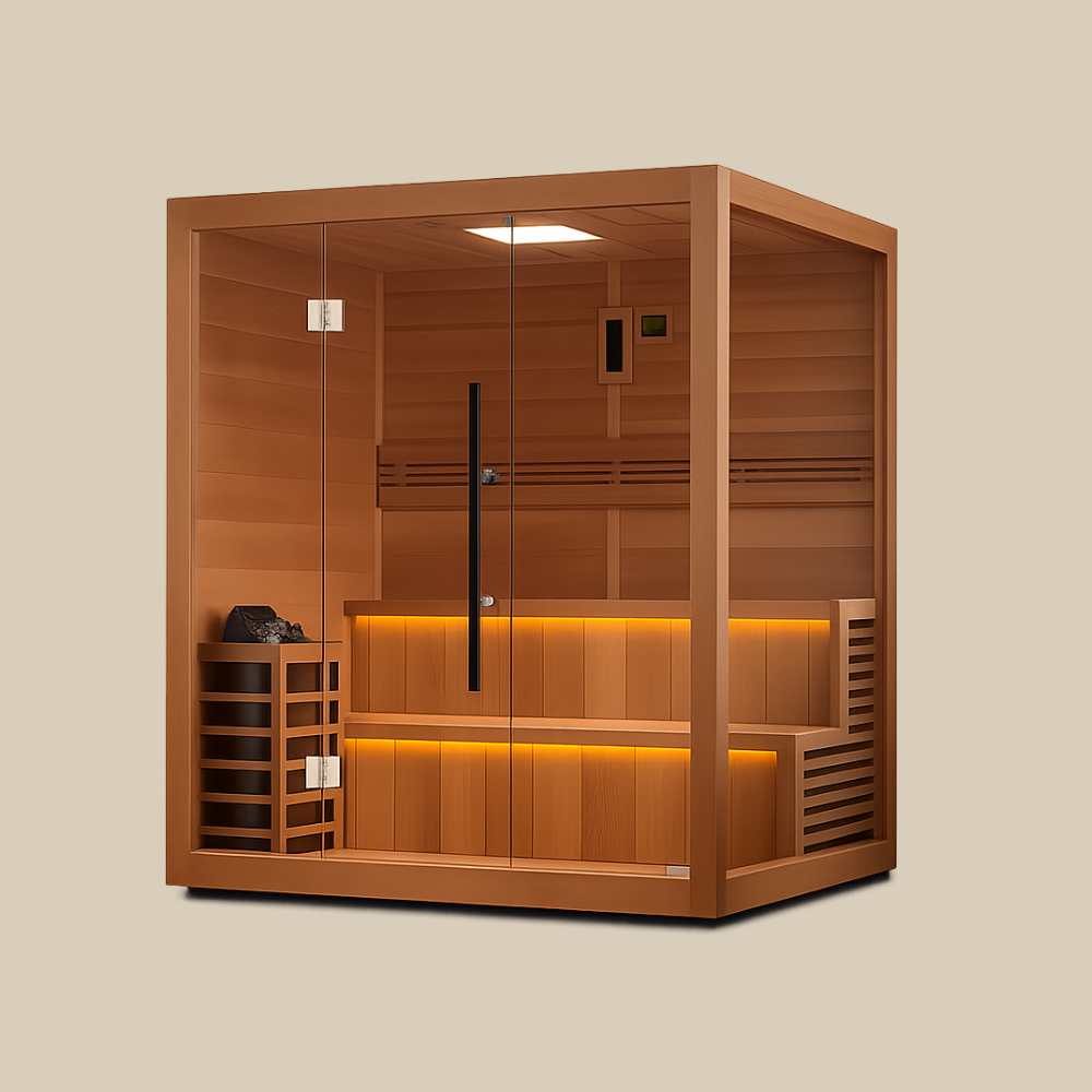 Solis - Red Light Traditional Sauna 6 Person