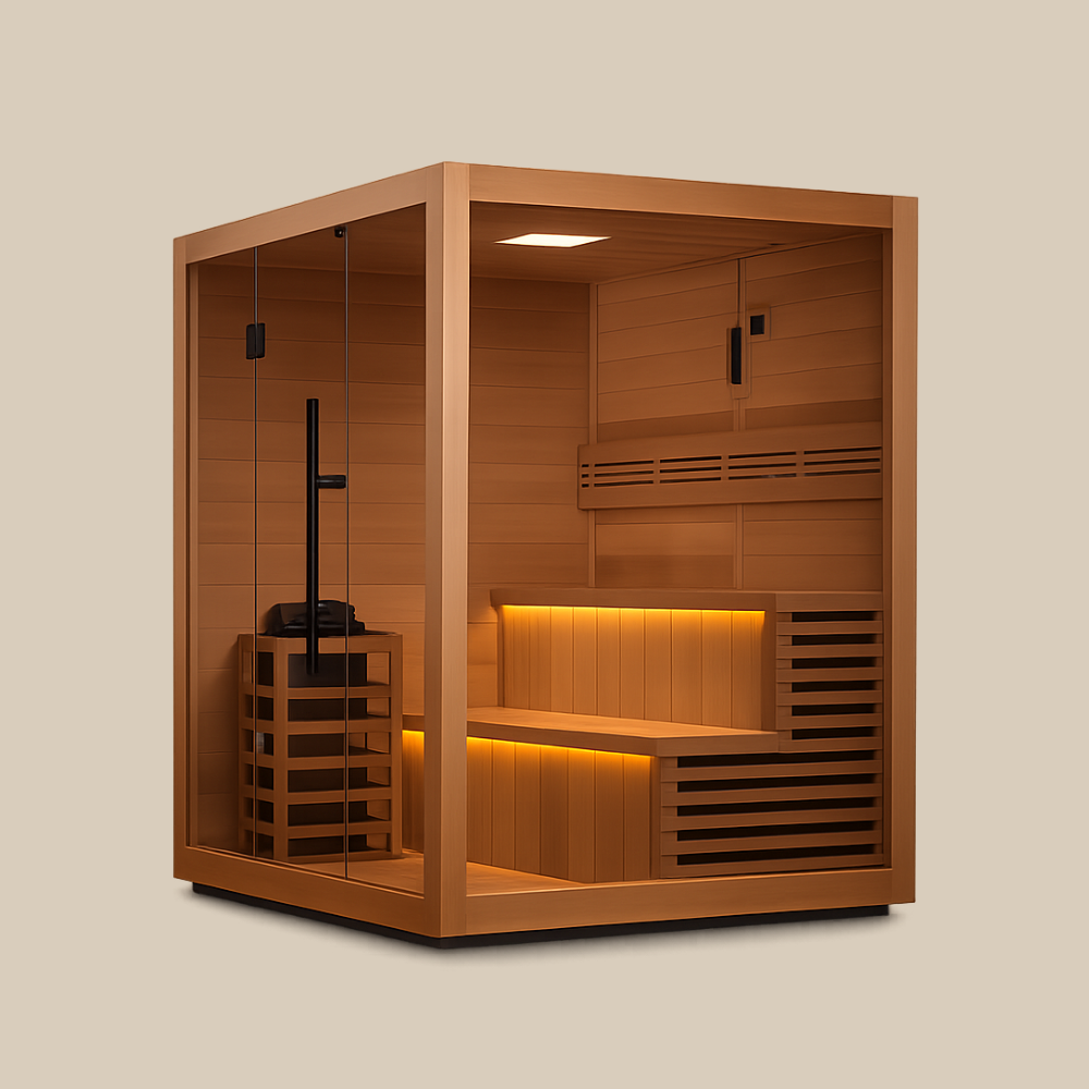 Solis - Red Light Traditional Sauna 2-3 Person