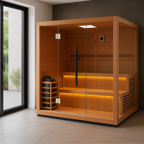 Solis - Red Light Traditional Sauna 6 Person