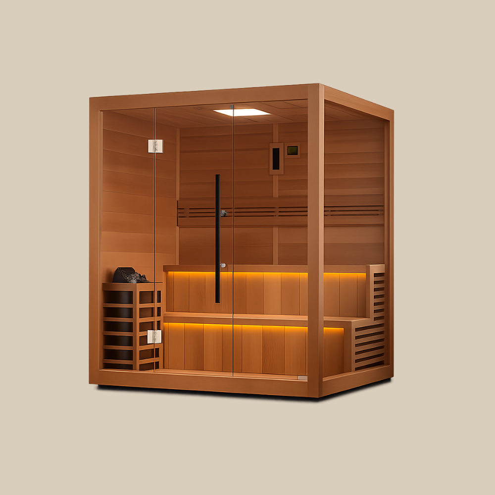 Solis - Red Light Traditional Sauna 2-3 Person