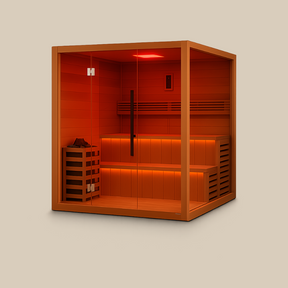 Solis - Red Light Traditional Sauna 6 Person